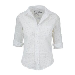 Frank & Eileen Barry crinkle hearts shirt XS